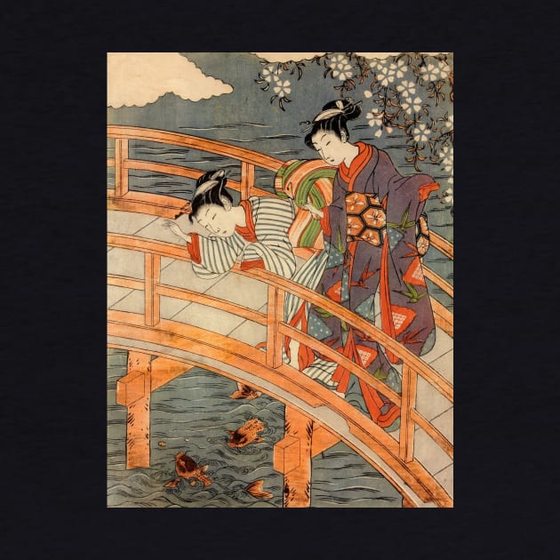 Harmony on the Bridge - Vintage Japanese Art Ukiyo-e by geekmethat